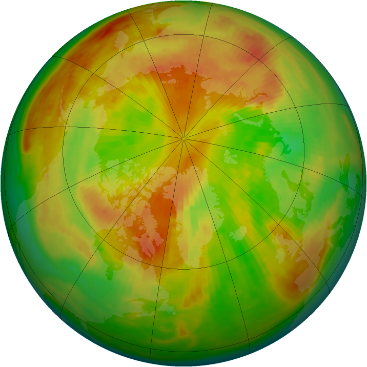 Arctic ozone map for 21 May 1984